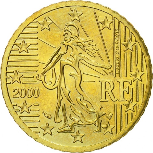 Франция 50 Евро цент (2000) KM#