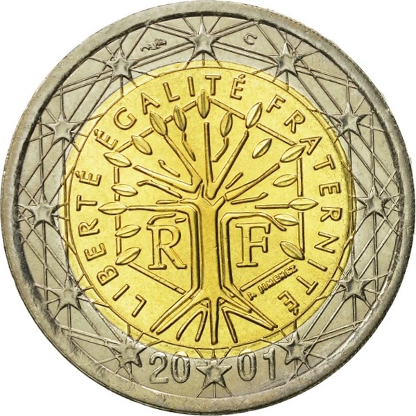 Франция 2 Евро (2001) KM#