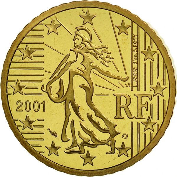 Франция 50 Евро цент (2001) KM#