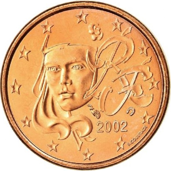 Франция 1 Евро цент (2002) KM#