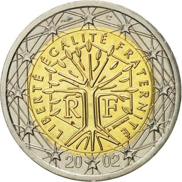 Франция 2 Евро (2002) KM#