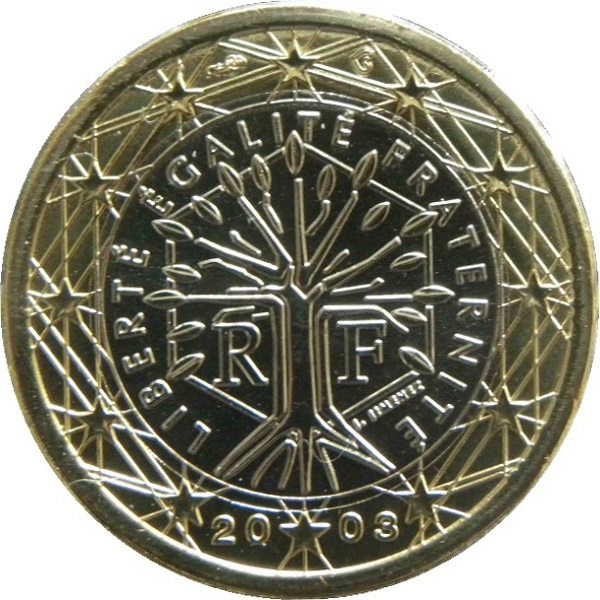 Франция 1 Евро (2003) KM#