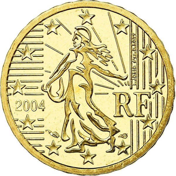 Франция 10 Евро цент (2004) KM#