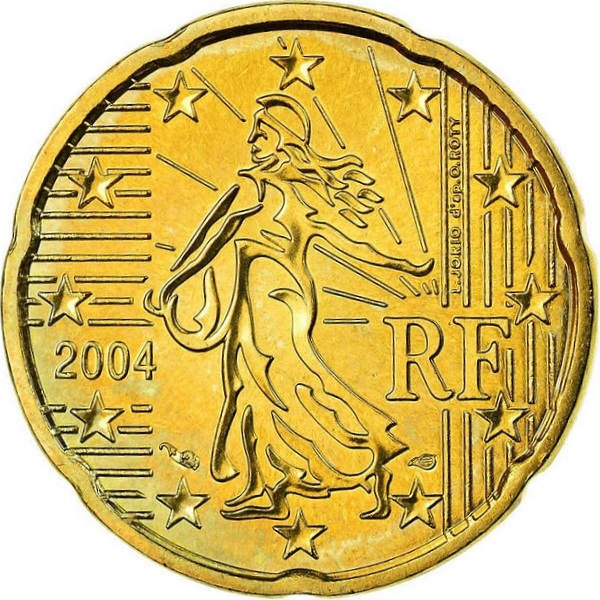 Франция 20 Евро цент (2004) KM#