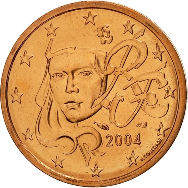 Франция 2 Евро цент (2004) KM#