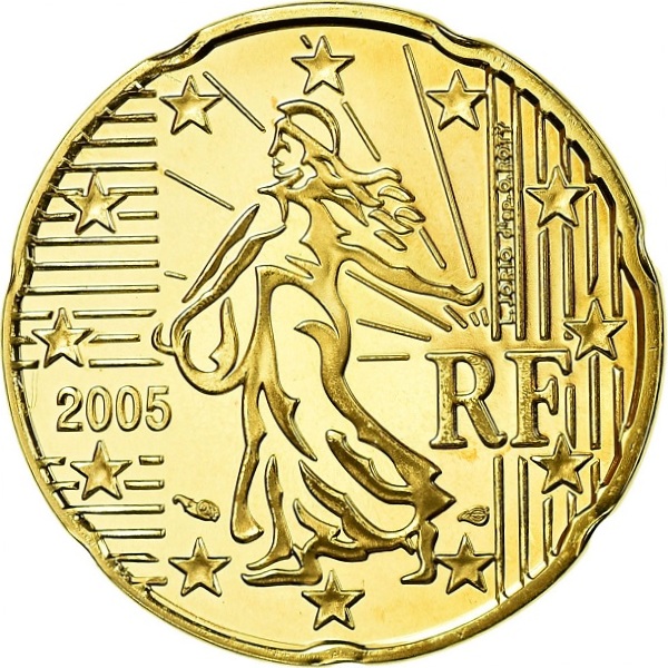 Франция 20 Евро цент (2005) KM#