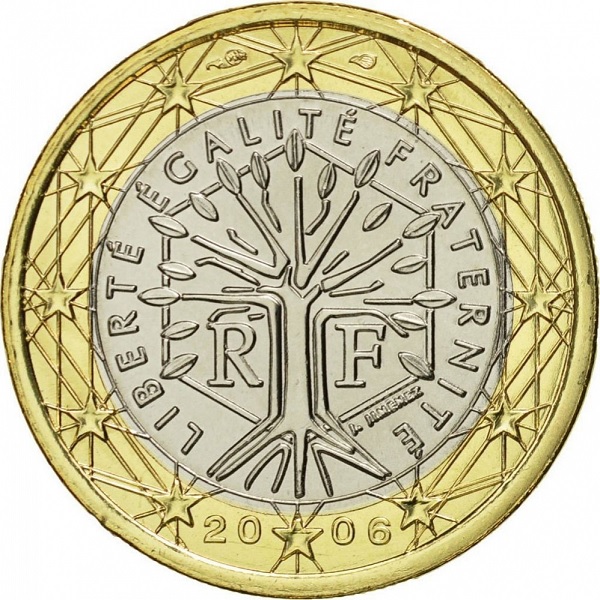 Франция 1 Евро (2006) KM#