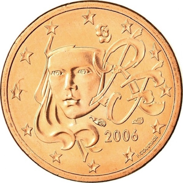 France 1 Euro cent (2006) KM#