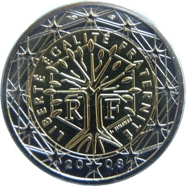 Франция 2 Евро (2008) KM#