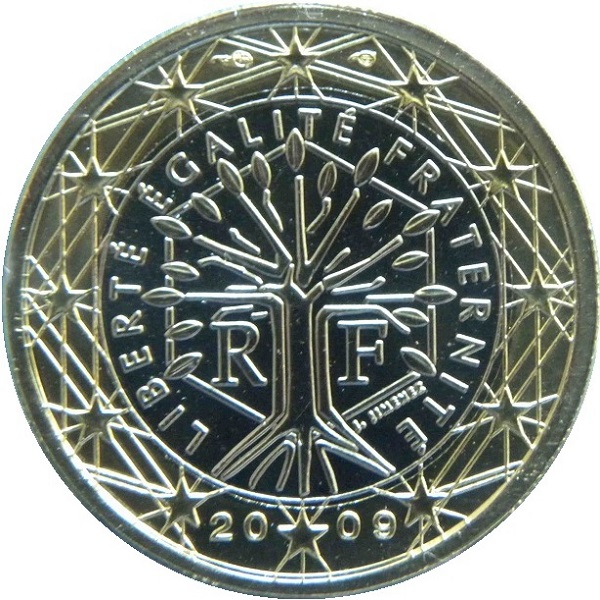 Франция 1 Евро (2009) KM#