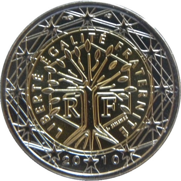 Франция 2 Евро (2010) KM#