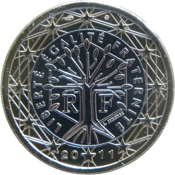 Франция 1 Евро (2011) KM#
