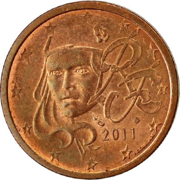 Франция 2 Евро цент (2011) KM#