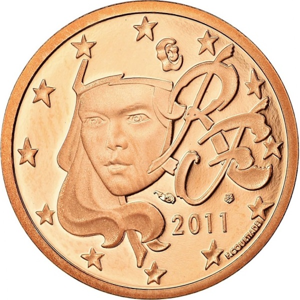 Франция 5 Евро цент (2011) KM#