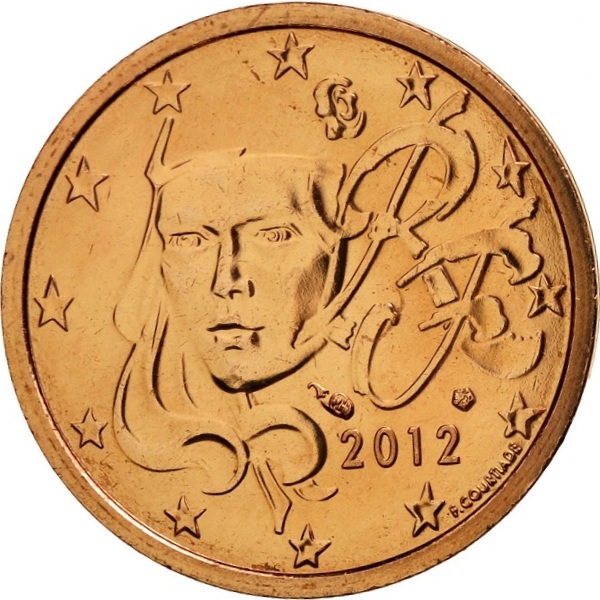 Франция 2 Евро цент (2012) KM#