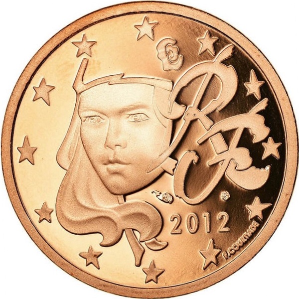 Франция 5 Евро цент (2012) KM#