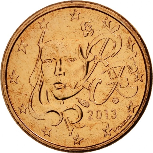 France 1 Euro cent (2013) KM#