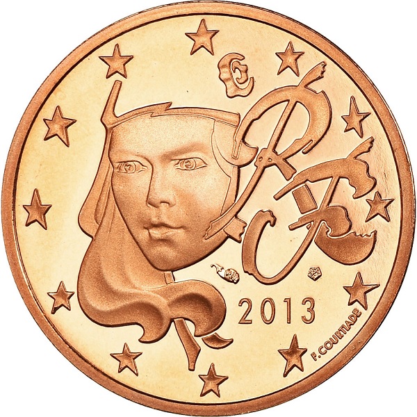 Франция 5 Евро цент (2013) KM#