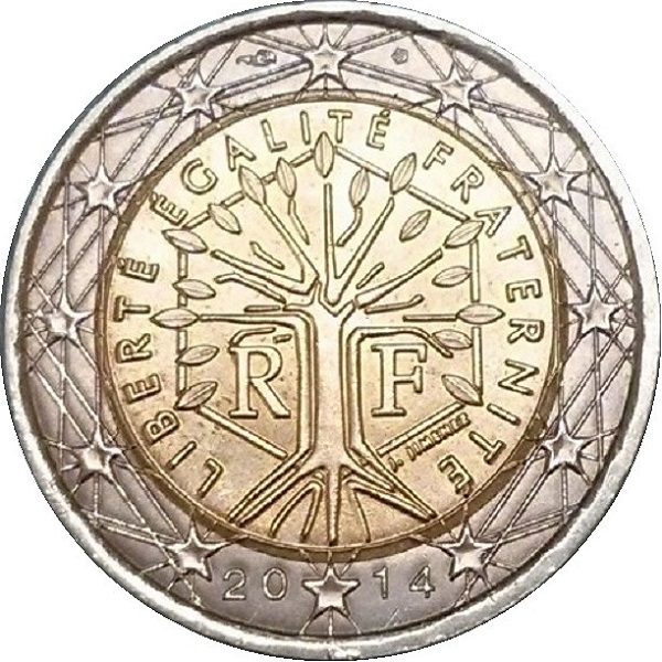 France 2 Euro (2014) KM#