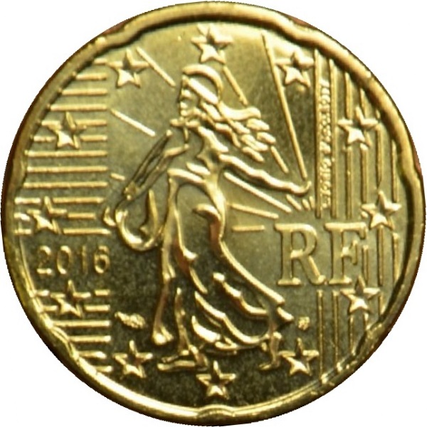 Франция 20 Евро цент (2016) KM#