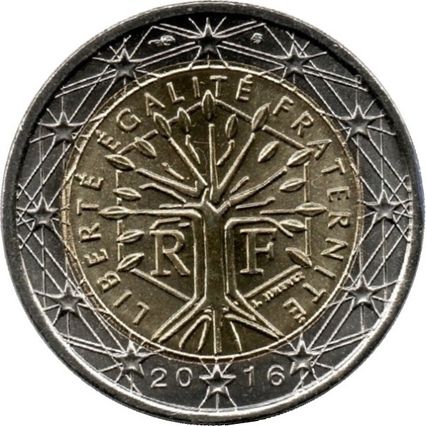 Франция 2 Евро (2016) KM#
