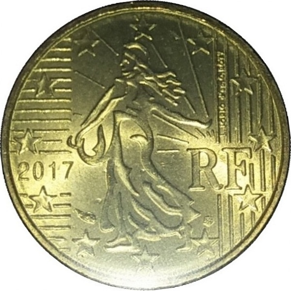 Франция 10 Евро цент (2017) KM#