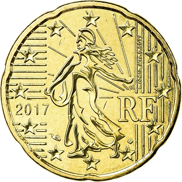 Франция 20 Евро цент (2017) KM#