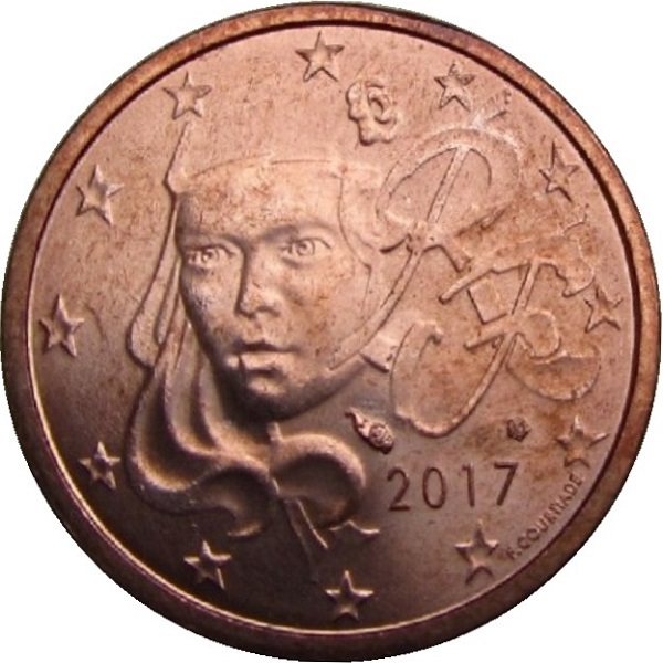 Франция 2 Евро цент (2017) KM#