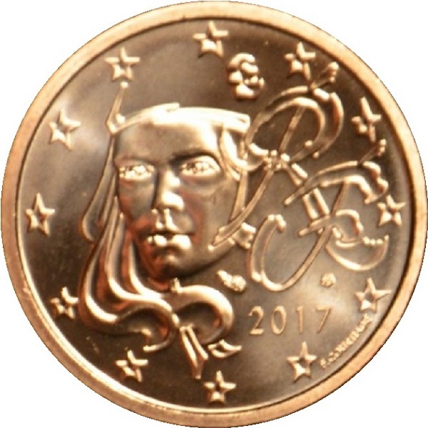 Франция 5 Евро цент (2017) KM#