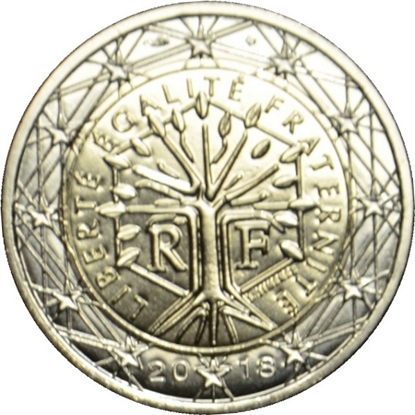 Франция 2 Евро (2018) KM#