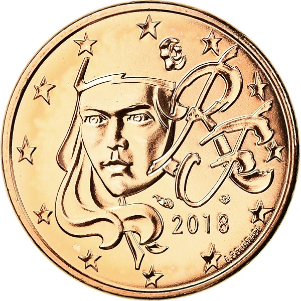 Франция 5 Евро цент (2018) KM#