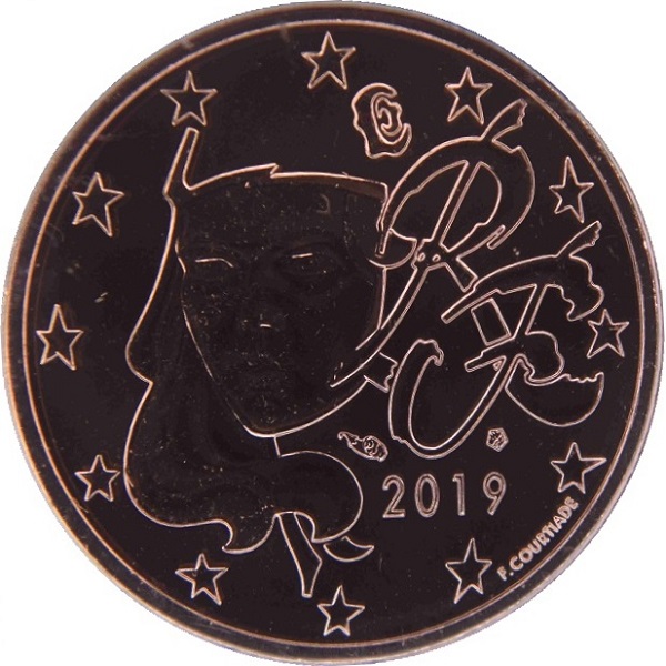 Франция 5 Евро цент (2019) KM#