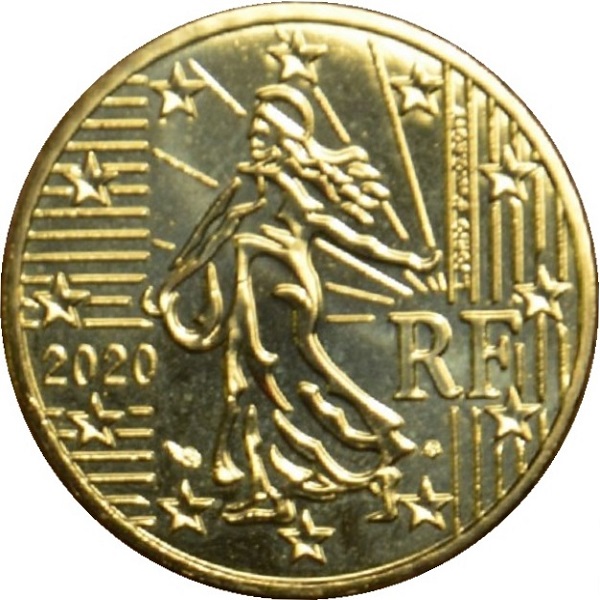 Франция 10 Евро цент (2020) KM#