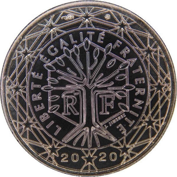 Франция 1 Евро (2020) KM#