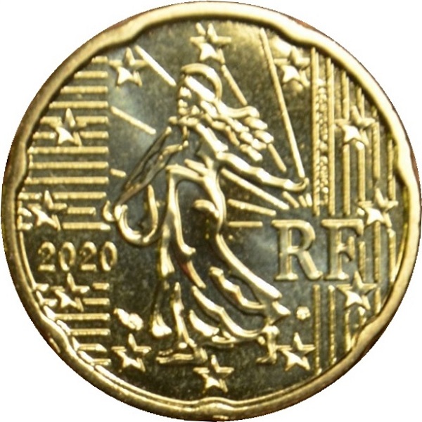 Франция 20 Евро цент (2020) KM#