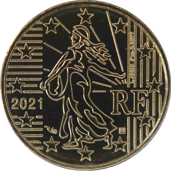 Франция 10 Евро цент (2021) KM#