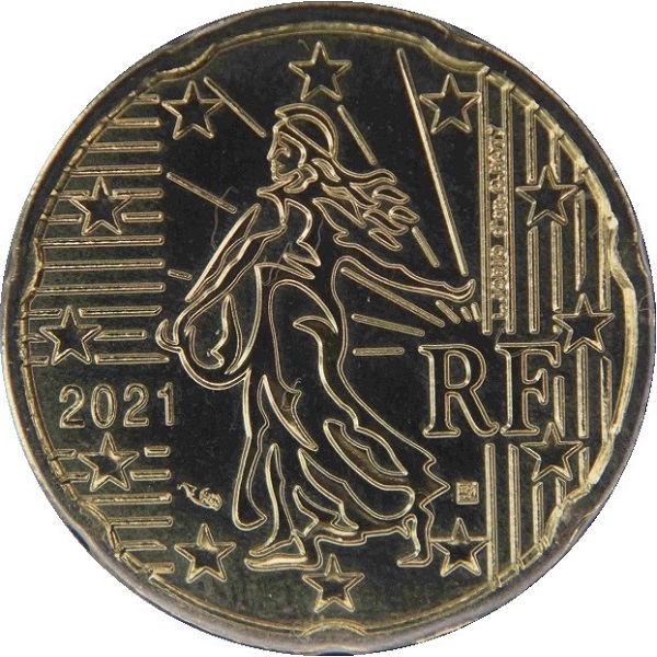 Франция 20 Евро цент (2021) KM#