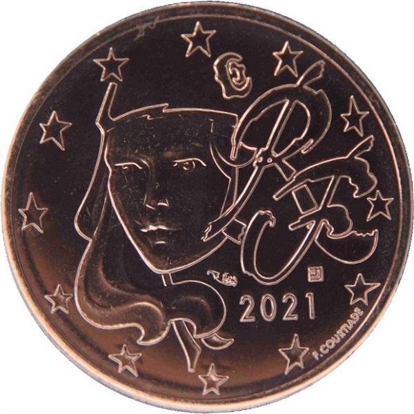 Франция 5 Евро цент (2021) KM#