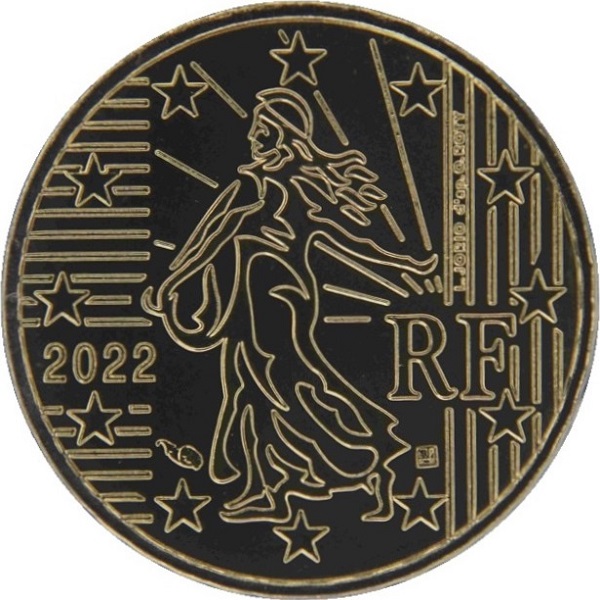 Франция 10 Евро цент (2022) KM#