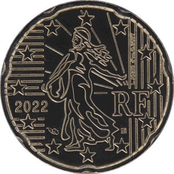 Франция 20 Евро цент (2022) KM#
