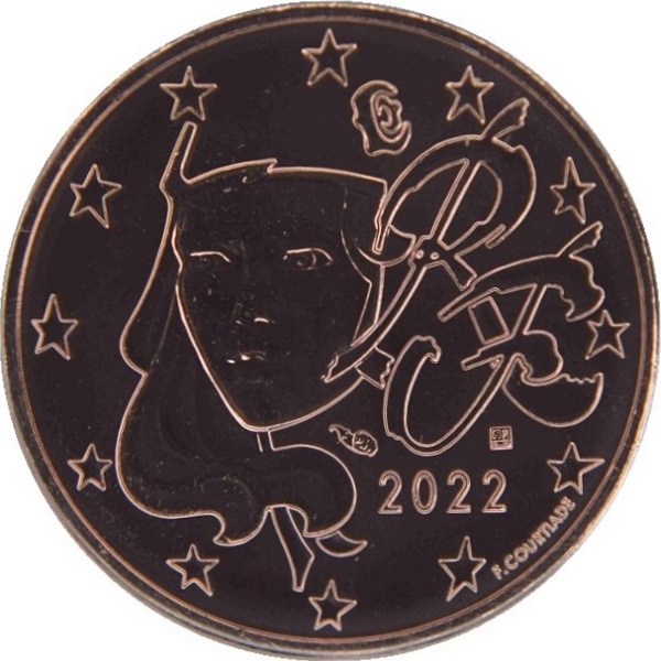 Франция 5 Евро цент (2022) KM#