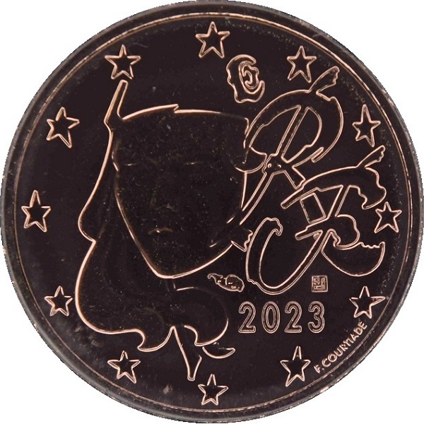 France 2 Euro cent (2023) KM#