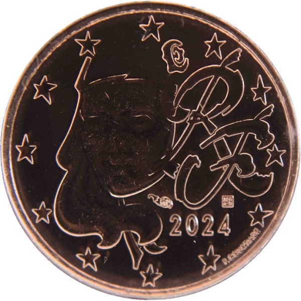 Франция 2 Евро цент (2024) KM#