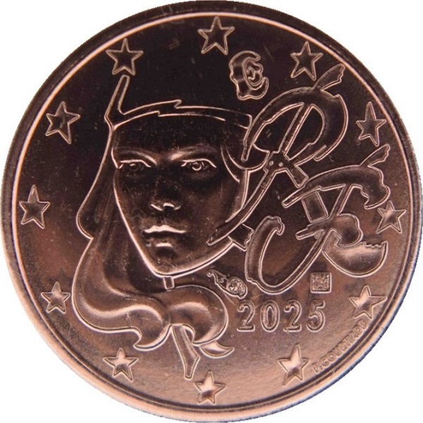 Франция 1 Евроцент (2025) KM#