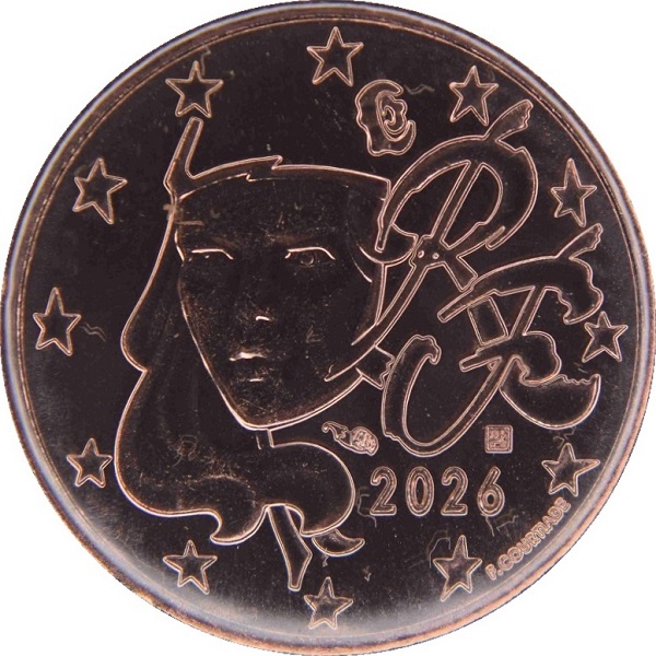 Франция 2 Евроцент (2026) KM#