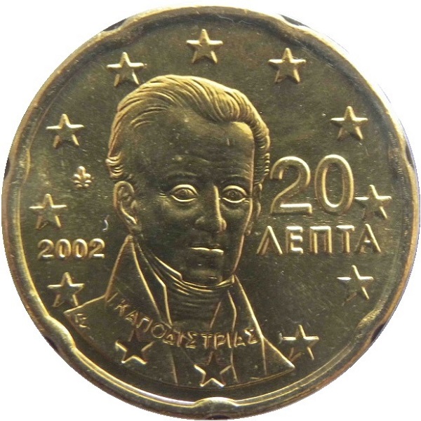Греция 20 Евро цент (2002) KM#