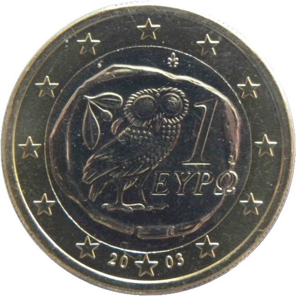Греция 1 Евро (2003) KM#