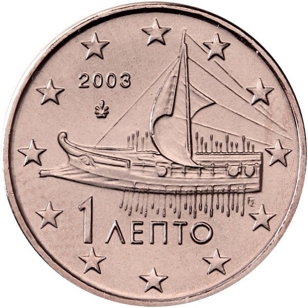 Греция 1 Евро цент (2003) KM#