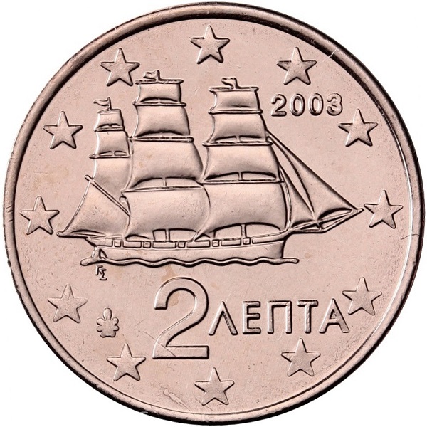 Греция 2 Евро цент (2003) KM#