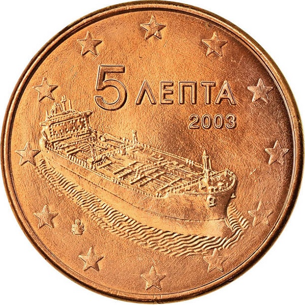 Греция 5 Евро цент (2003) KM#